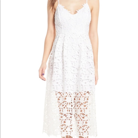ASTR lace midi white dress - Picture 5 of 8